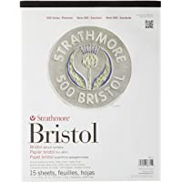 Strathmore (580-62) 500 Series Bristol- superficie de vitela de 2 capas- 11 x 14 pulgadas- blanco- 15 hojas
